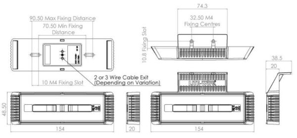 LITE-wire/Perei 115 Series LED Side Marker/CAT5 Indicator Light w/ Reflex & Bracket | Fly Lead [PL.115.S.11]