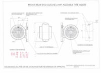 WAS W56RR Series LED L/R End-Outline Marker Light w/ Reflex - Direct Stalk | Fly Lead [641]