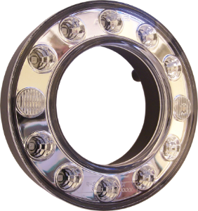 LITE-wire/Perei Ring Series 12V Round LED Stop/Tail Light | 95mm | Fly Lead | Clear - [ST105SZZ-2-2-AA]