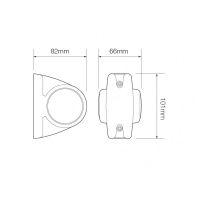 LED Autolamps 1004 Series LED LEFT/RIGHT End-Outline Marker Light - Direct Stalk | Fly Lead [1004RWM]