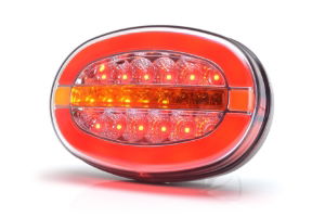 WAS W205DD LED Rear Combination Light w/ Dyn. Indicator | 136mm | Fly Lead | Left/Right | 3 Function - [1432 DD L/P]