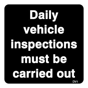 DBG Daily Vehicle Inspection Sign