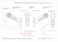 WAS W77.1RR Series LED RIGHT End-Outline Marker Light w/ Side & Reflex - 60° Stalk Vertical Mount | Fly Lead [642P]