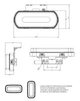 WAS W240 LED Front (White) Marker Light (Reflex) w/ Bracket | 134mm | Fly Lead | WAS LOGO - [1600] - LD2