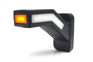 WAS W168.2 LED End-Outline Marker Light w/ Side | 60° Full Short Stalk | Right | Fly Lead - [1167P]