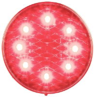 LED Autolamps 82 Series 12V Round LED Stop/Tail Light | Clear Lens | 80mm | Fly Lead - [82RCB] - 1
